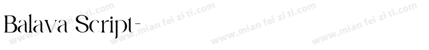 Balava Script字体转换